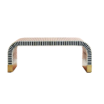 Waterfall Bone Inlay Coffee Table Front View