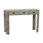 Black Bone Inlay Console with 3 darwers